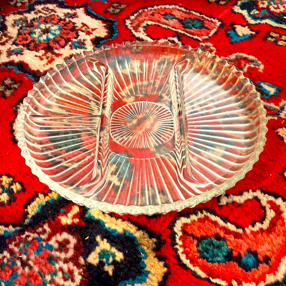 EAPG large divided dish serving plate.collectible